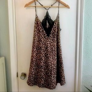 Leopard With Lace Lingerie Size Medium